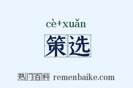 策选是什么意思的图片